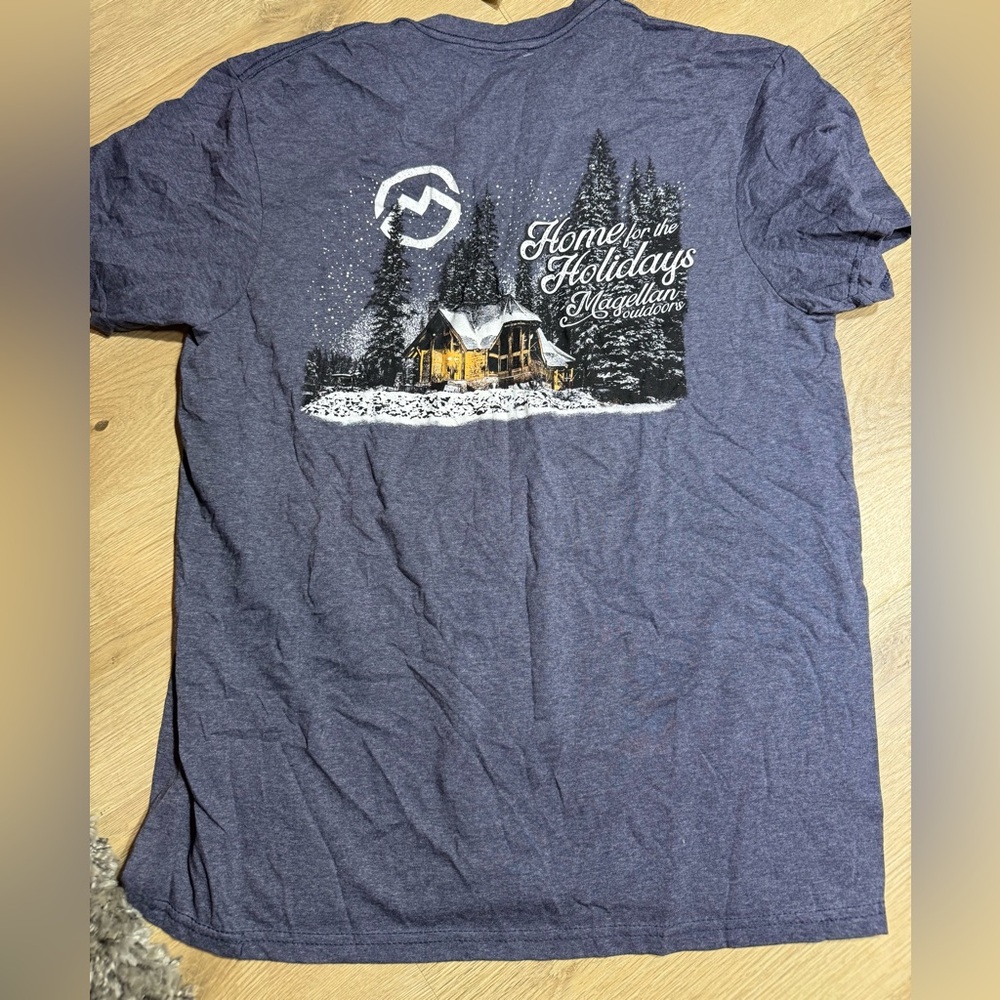 Magellan Outdoors Navy Holiday Cabin Tee